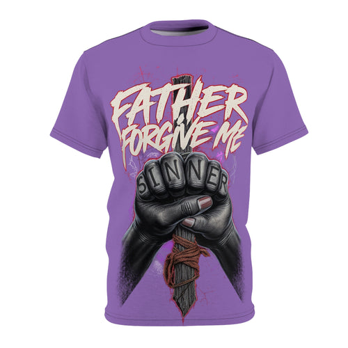 "Father Forgive  Me"  Purple Tee | Unisex